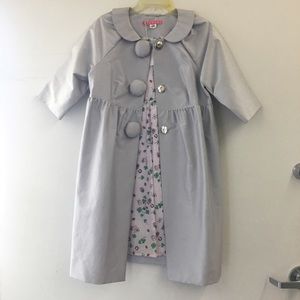 Manoush Big Button Coat - Silver